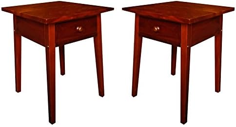Urnporium Mahogany Wood Made by Craftsmen, End Tables, 25" Tall, Set of 2