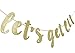 Let's Get Lit Banner for Christmas New Years Wedding Engagement Bachelorete Party Decorations Sign Gold Glitter
