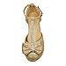 Nova Utopia Girls Low Medium Heel Dress Sandal Flower Girl Shoes,NF Utopia Girl NFGFH58H Gold 13
