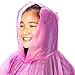 16-Pack Kids Disposable Emergency Rain Ponchos with Hood Pink and Blue 42 x 60 Inches