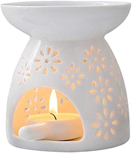 Oil Lamps & Accessories - Wax Melt Burner Wax Burner Ceramic Oil Burners Assorted Wax Warmer Aromatherapy Holder Candle Scented Diffuser Home Bedroom Decor Flower Pattern