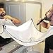 Beard Bib Apron For Man Shaving & Hair Clippings Catcher Grooming Cape Apron Keep Sink Clean - White