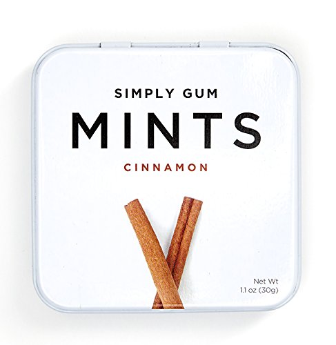 Cinnamon Breath Mints by Simply Gum - 6 Tins (270 Pieces)