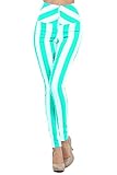 Small Medium Large Pants Leggings Stretchy Skinny Designs High Waisted Mint Size S