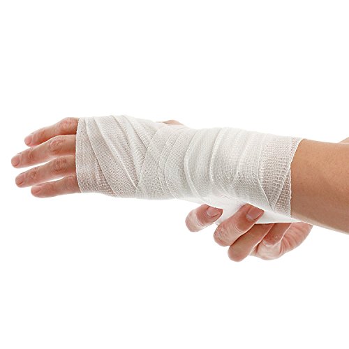 24 Gauze Bandage Rolls with Medical Tape, 4” x 4 Yards Stretched, FDA Approved
