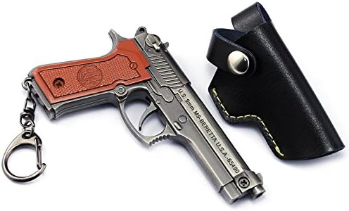 Games Eat Chicken Metal 1/6 1911 P92 P18C R45 Pistol dagger Revolver Rifle Model Action Figure Arts Toys Collection Keychain Gift ? (P92)