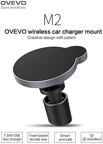 2018 New Wireless Car Fast Charger - 360° Rotatable Quick Charging Holder Air Vent Magnetic Suction Smartphone Cradle for Samsung Galaxy Note 8/S8/S8 Plus/S7/S7 Edge/Note 5/S6 Edge Plus/iPhone X/8/8P