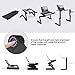 SLYPNOS Adjustable Laptop Stand Folding Portable Standing Desk Cooling Ventilated Aluminum Laptop Riser Tablet Holder Notebook Tray with Cooling Fans, Detachable Mouse Tray for Desk Bed Couch, Blackthumb 2