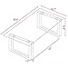 Topeakmart Modern Design Cocktail Coffee Table Tempered Glass Top with Chrome Finish Legs Living Room Furniture