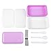 Pretty Bento Box/Bento Lunch Box (Light Pink) Multi-Compartment Bento Boxes with Utensils