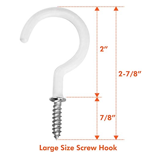 Paxcoo Ceiling Hooks 25pcs Cup Screw Hook Holders For Import It All