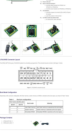Waveshare QFP100 LQFP100 QFP STM32F2 STM32F4 STM32 IC Test Socket Programming Adapter 0.5mm Pitch