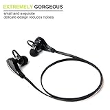 RIEMEX Wireless Bluetooth Noise Cancelling Sports Headphones with Microphone, Black (Black)