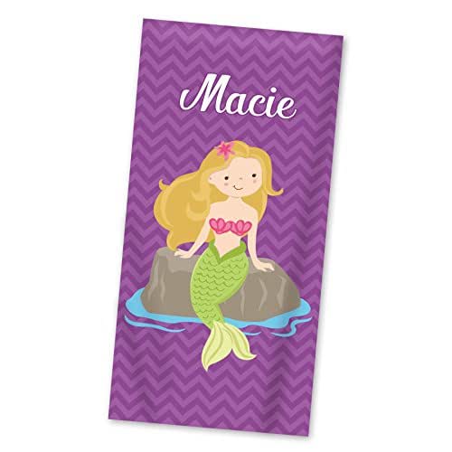 Mermaid Beach Towel Purple Chevron Girl Ocean Lightweight
