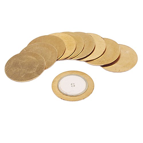 image for MonkeyJack 10 Pieces Piezo Elements Sounder Sensor Trigger Drum Disc D