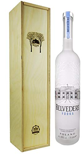 Belvedere Wodka 1,75l in Premium-Rum Holzbox - Premium Vodka aus Polen
