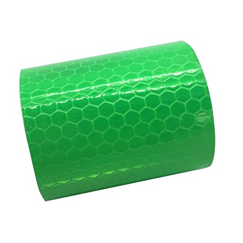 MeiBoAll Car Warning Tape,3M Waterproof Reflector Tape Roll Safety Warning Tape Automobile Safety Identification Reflective Strips (Green)