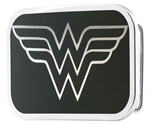 Wonder Woman DC Comics Superhero Black Logo Rockstar Belt Buckle
