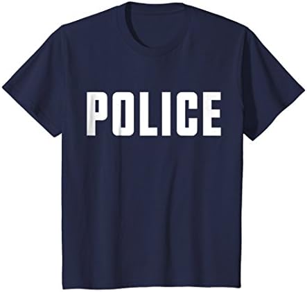 Kids Police Shirt For Police Officer Costume 4 Navy