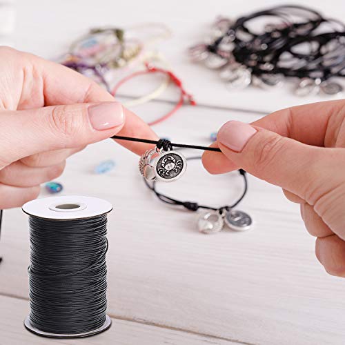 Livder 175 Yards 1 mm Waxed Polyester Cord Thread Bracelet Necklace String Wire for Jewelry Making Beading Crafting
