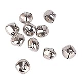 Buthneil 1 Inch Jingle Bells Christmas Silver Jingle Bells, 100 Pcs