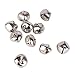 Buthneil 1 Inch Jingle Bells Christmas Silver Jingle Bells, 100 Pcs