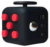 Omicu Fidget Cube Relieves Stress And Anxiety for Children and Adults Anxiety Attention Toy (black red)