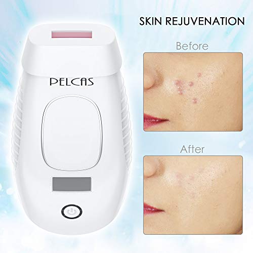 IPL Hair Removal System PELCAS 600,000 Flashes Light Hair Removal Device Permanent Professional Full Body Hair Removal Epilator 2 in 1 Functions Strengthen Version for Home Use