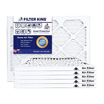 Filter King 17x21x1 Air Filters | 6 Pack | MERV 8 HVAC Pleated AC Furnace Filters, Protection Against Mold and Pollen, Allergen Reduction, Increases Air Quality | Actual Size