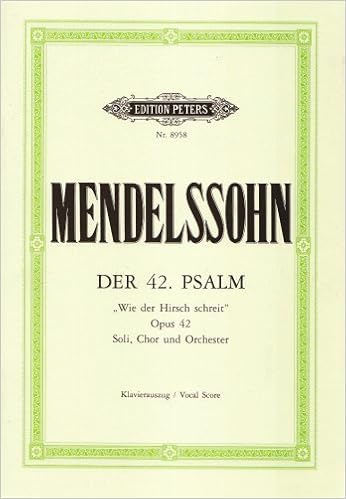 Wie Der Hirsch Psalm 42 Chant Felix Mendelssohn Ba 9790014104429 Amazon Com Books