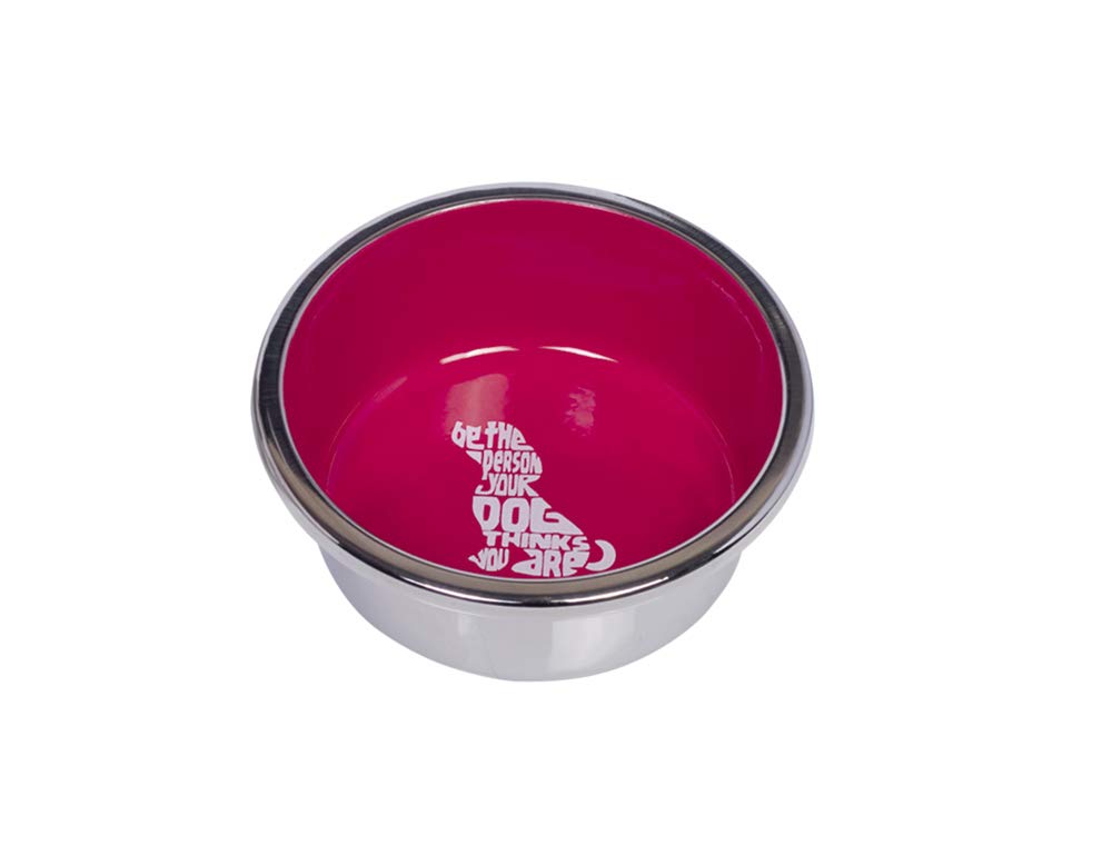 Nobby Wise Stainless Steel Bowl, Non-Slip, Red, 13 cm, 0.47 Litres, Pack of 1