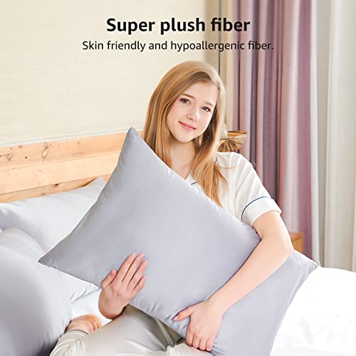 Lipo Bed Pillows for Sleeping Standard Size Set of 2 with Pillowcases