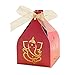 Kate Aspen Indian Jewel Ganesh Favor Box (Set of 12) Gift Set, One Size, Red, Gold