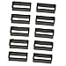 MonkeyJack 10pcs 20mm Watch Band Strap Keeper Loop Black Rubber