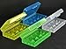 Bluecell Pack of Blue/Clear/Green/Yellow Battery Storage Case/Organizer/Holder for 18650 or CR123A Battery