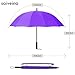 Saiveina 47 Inch Auto Open Straight Strong Durable Umbrella, 190T Fiber Waterproof Windproof Sport Umbrella 16 Ribs