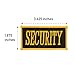 Security Patch - 12-Count Iron On Security Guard Patches, Security Officer Patch Applique with Yellow Lettering on Black Background, 3-5/8 x 1-7/8 Inches