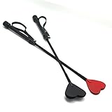 SCARLET KITTEN Riding Crop Horse Whip Spanking with Leather Slapper Heart Shape Jump Bat