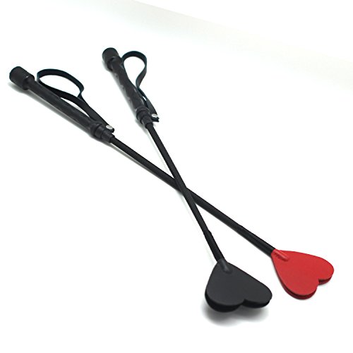 SCARLET KITTEN Riding Crop Horse Whip Spanking with Leather Slapper Heart Shape Jump Bat