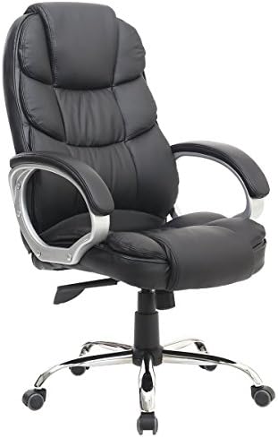 Flourish Office High-back Office Chair Leather Executive Computer Desk Chair Black
