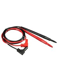 uxcell   Juego de 2 cables de prueba para multímetros digitales, oscilómetro, 1000 V, 10 A, 0.157 in, conectores banana, ultra afilados