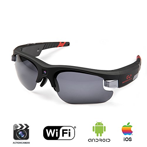 Black Video Spy Camera Sunglasses Wifi Hunting Fishing Sports Glasses