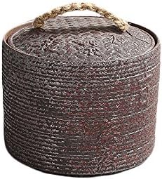 Coarse pottery tea caddy Handmade ceramic tea caddy Pu'er tea caddy Kung Fu Tea