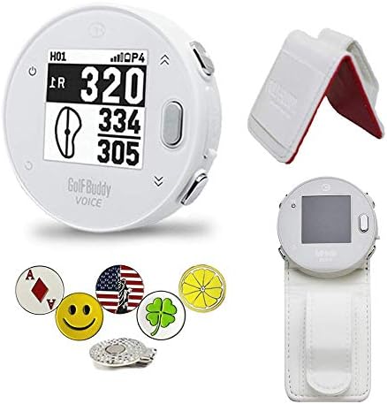 GolfBuddy Voice X GPS/Rangefinder Bundle with Belt Clip, 5 Ball Markers and 1 Magnetic Hat Clip GolfBuddy Voice X GPS/Rangefinder Bundle with Belt Clip, 5 Ball Markers and 1 Magnetic Hat Clip