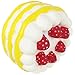 POWEE 4.5” Jumbo Slow Rising Squishies Birthday Strawberry Cake Squishy Charms Stress Relief Toy (Yellow)