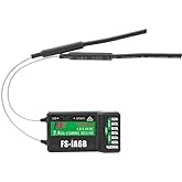 Flysky 6CH FS-iA6B Receiver Fits FS-i4 FS-i6 FS-i6X FS-i10 Transmitter | 2.4G PPM Output Flysky Receiver with iBus Port Fits RC Car RC Boat Remote Control