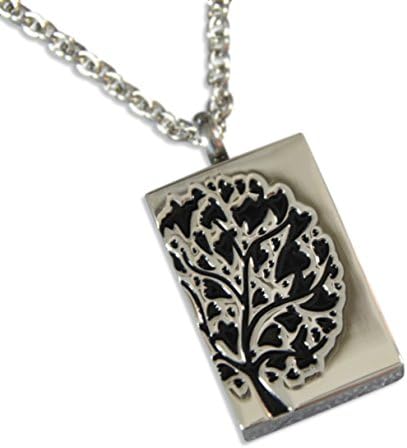 Silver Tree of Life Hearts Cremation Urn Keepsake Memorial Stash Pendant Locket Necklace Capsule Jewelry