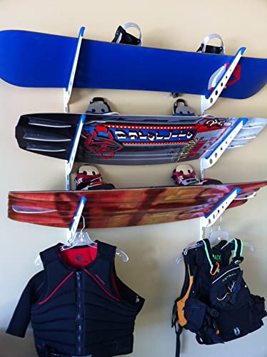 Supporto Da Parete Per Wakeboard E Wakesurf - Rack Regolabile Per 4 Tavole - Foto 9