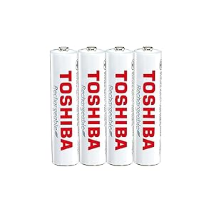 TOSHIBA(東芝) 充電式ニッケル水素充電池 単4形(4本入り) 繰返し充電1000回 TNH-4ME(WB) 4P 日本製