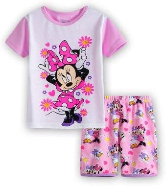 Amazon K S Shop M パジャマ プリントパジャマ 女の子 半袖 短パン ミニーマウス 綿100 135 キッズ 並行輸入品 パジャマ 通販